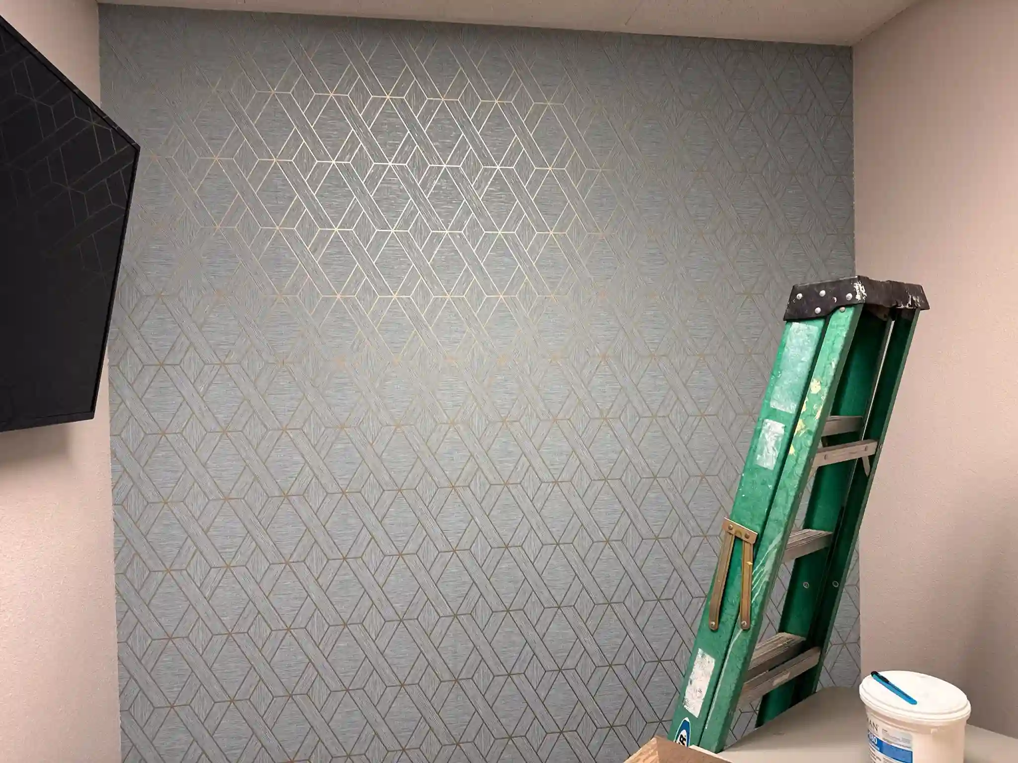 Historic home interior with carefully restored wallpaper in Kerman