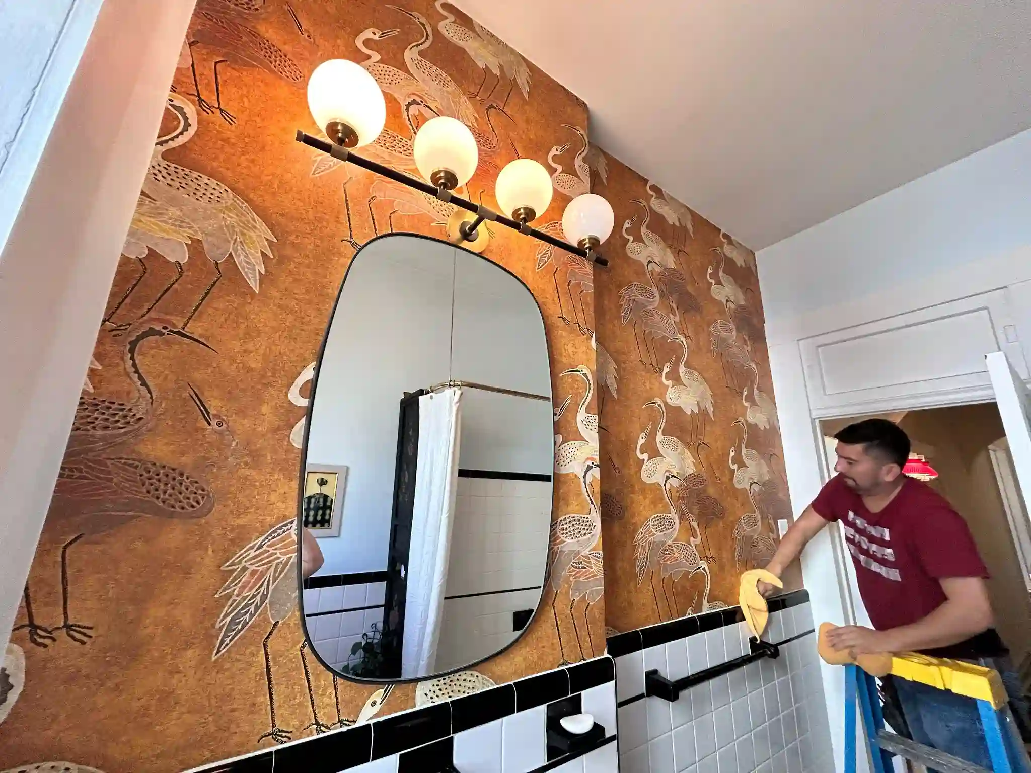 Plaster wall surface preparation in a historic home in Reedley